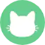 にゃんモデル　アンティークグリーン